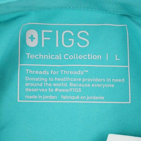 Figs Women's Short Sleeve Tees - Aqua - Picture 11 of 13